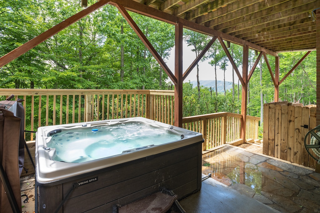 Hot Tub on the Covered Patio