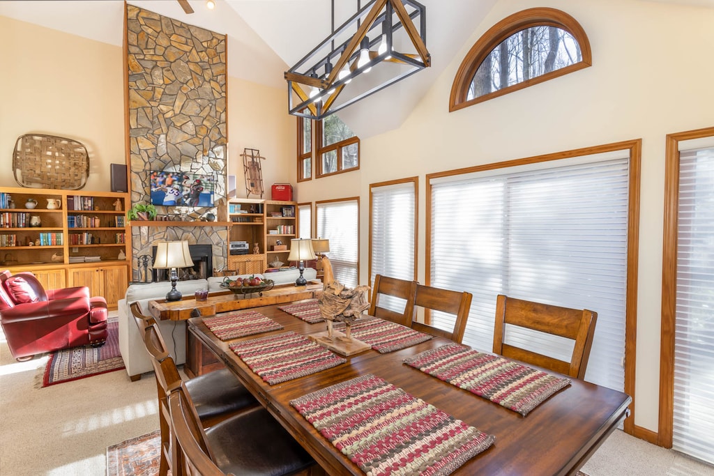 Living Room and Adjacent Dining Room