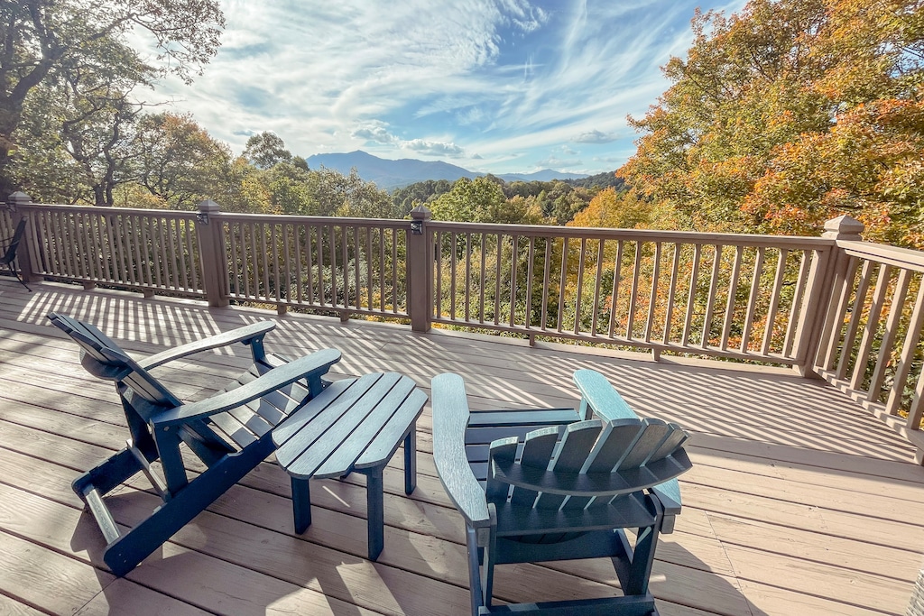 Looking At Grandfather Mountain from the Main Floor Deck