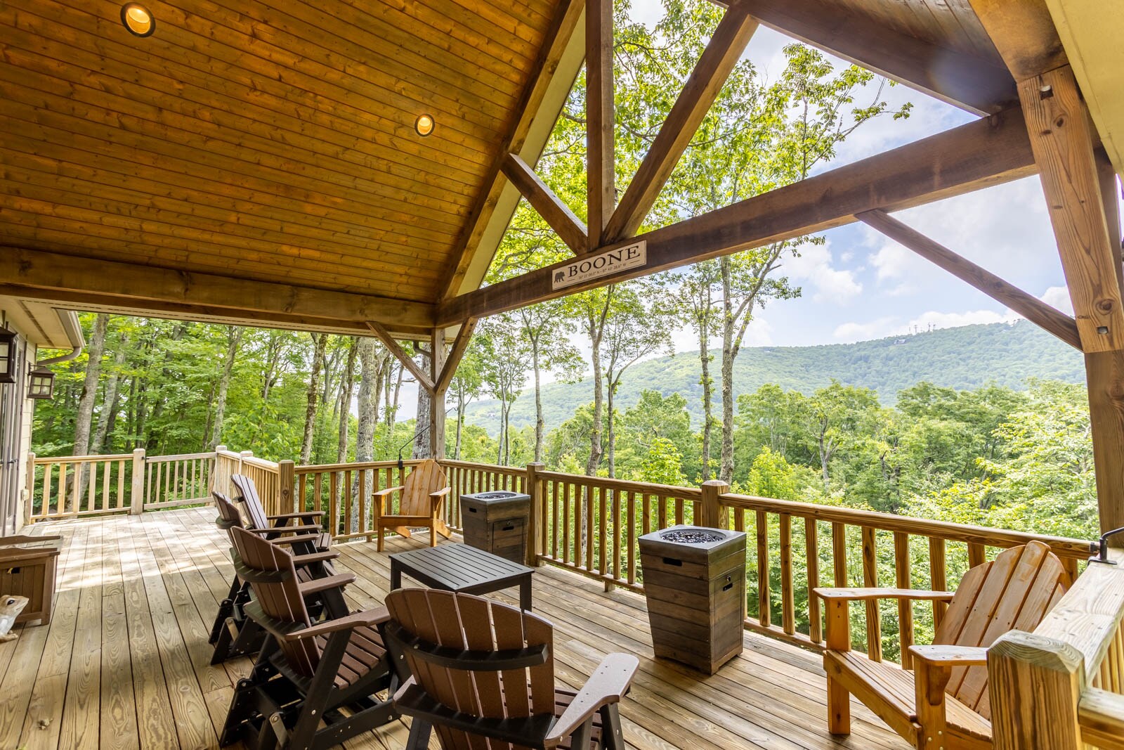 Blue Ridge Mountain Views from Furnished Covered Deck