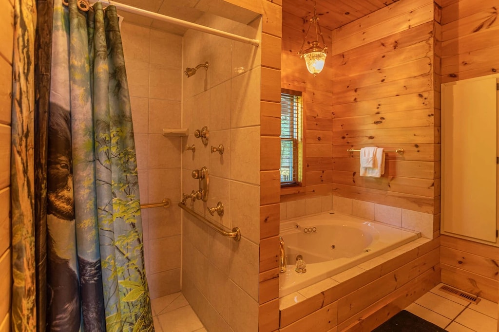 Tub and Separate Shower in the Master