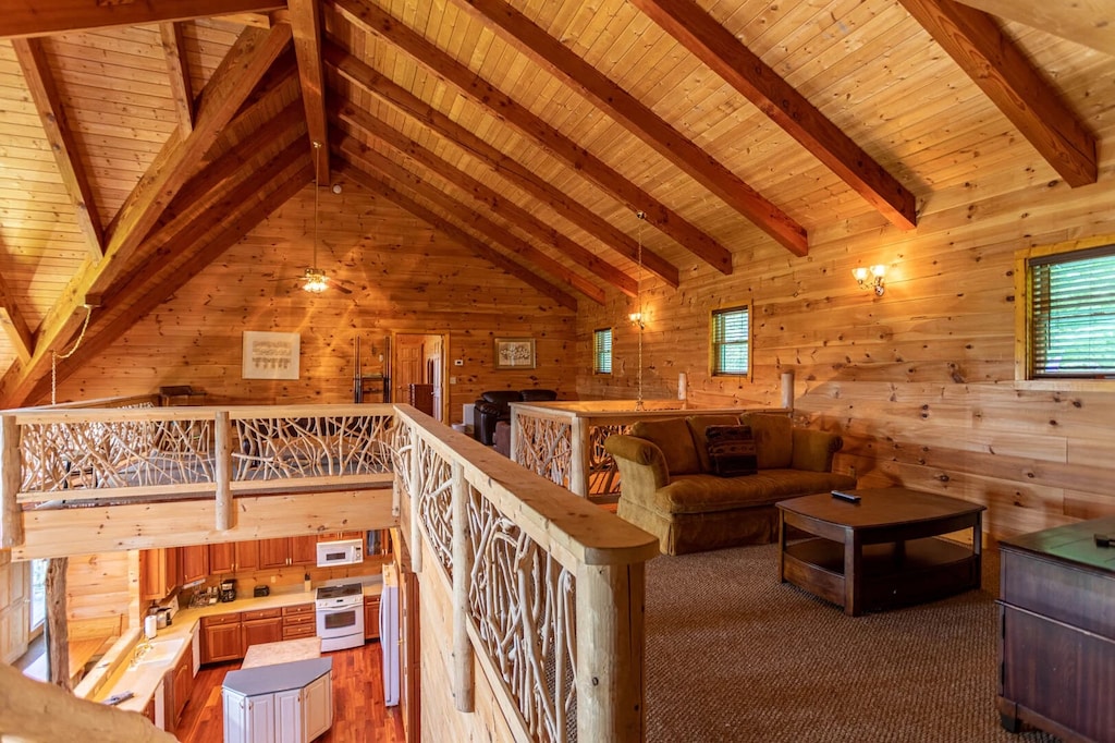 Loft with Sitting Areas and Pool Table