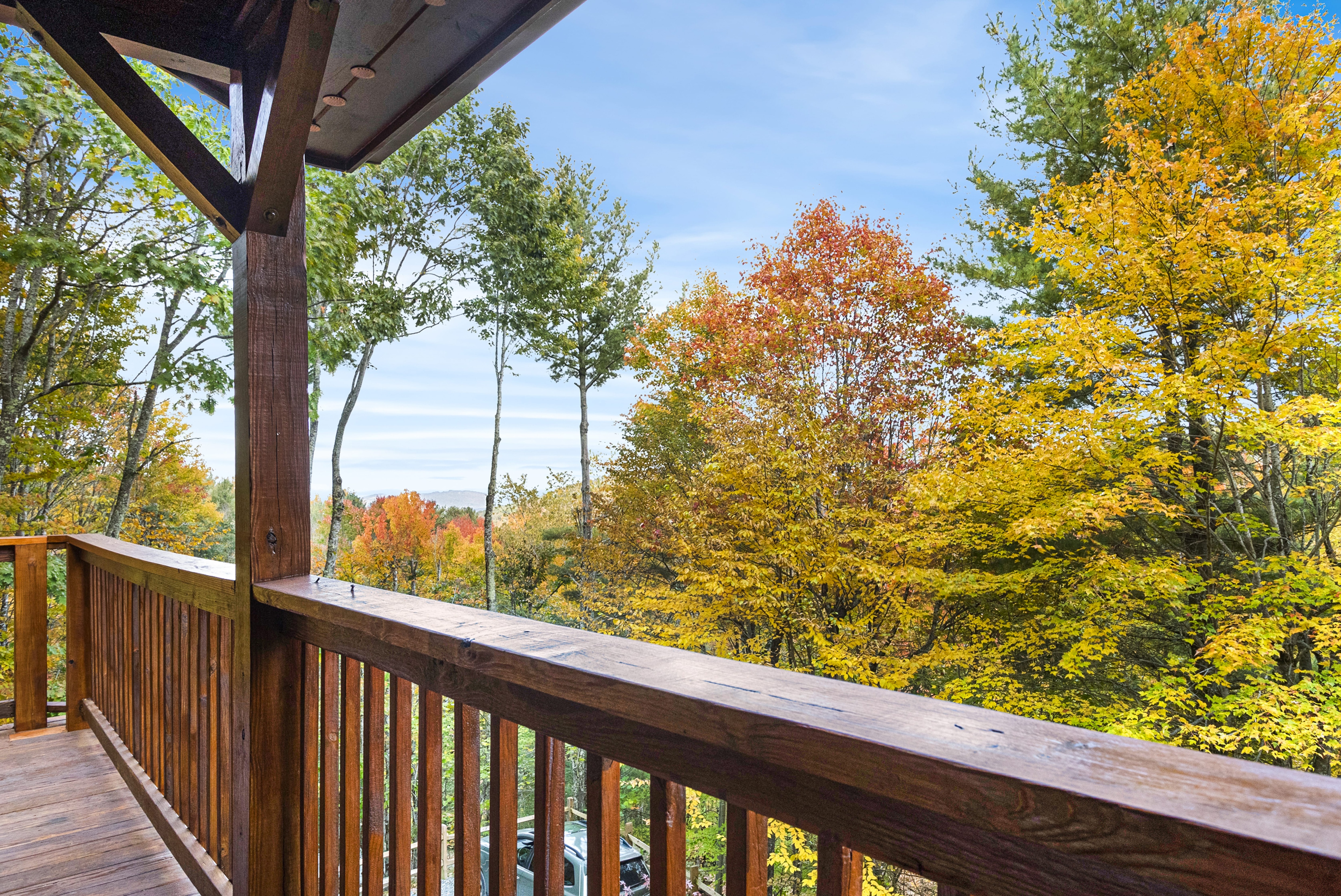 Fall Mountain Views from the Covered Deck