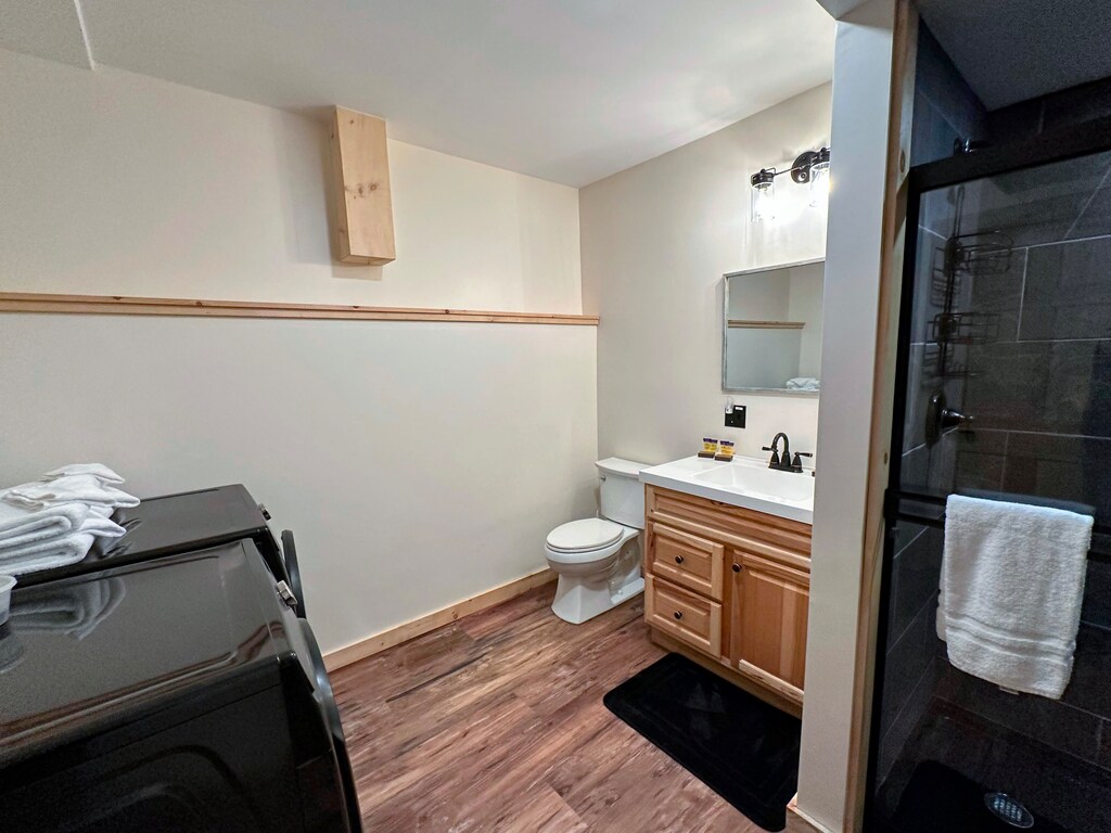 Lower Level Full Bath with Shower and Laundry