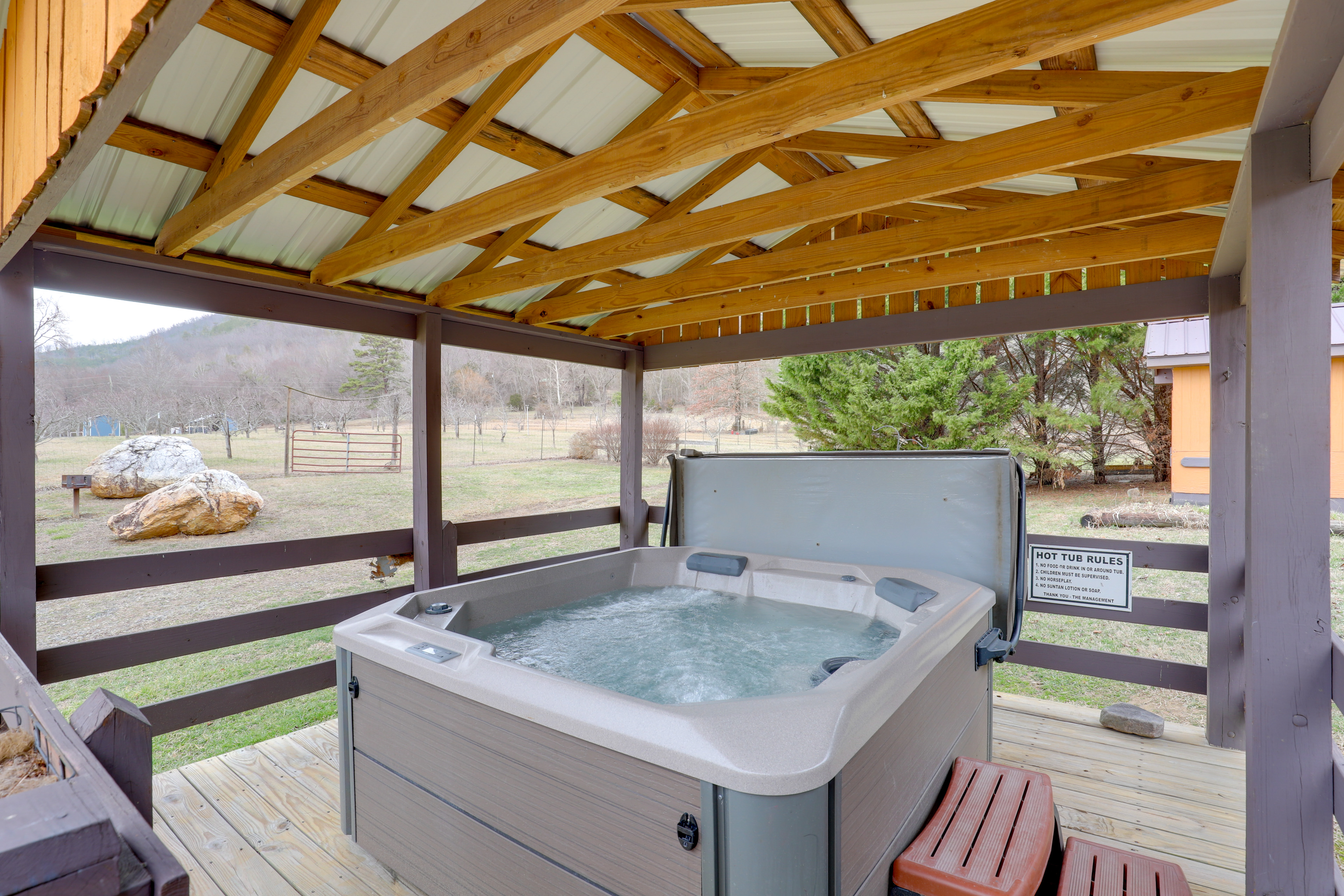 Property Image 2 - Riverfront Hot Springs Cabin w/ Private Hot Tub!