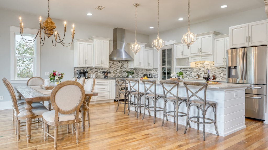 Bright, open floor plan with an elevated feel and rustic accents.