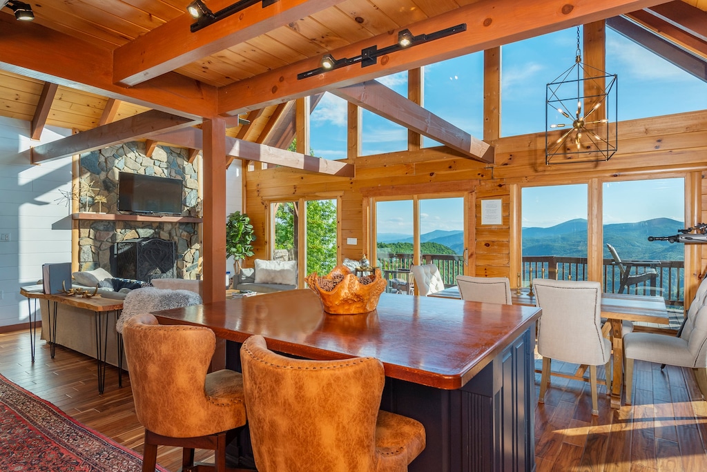 Well-equipped kitchen complete with a dishwasher, a range with an air fryer option & a coffee bar with a grinder, and 2 types of coffeemakers (drip-style & Keurig).