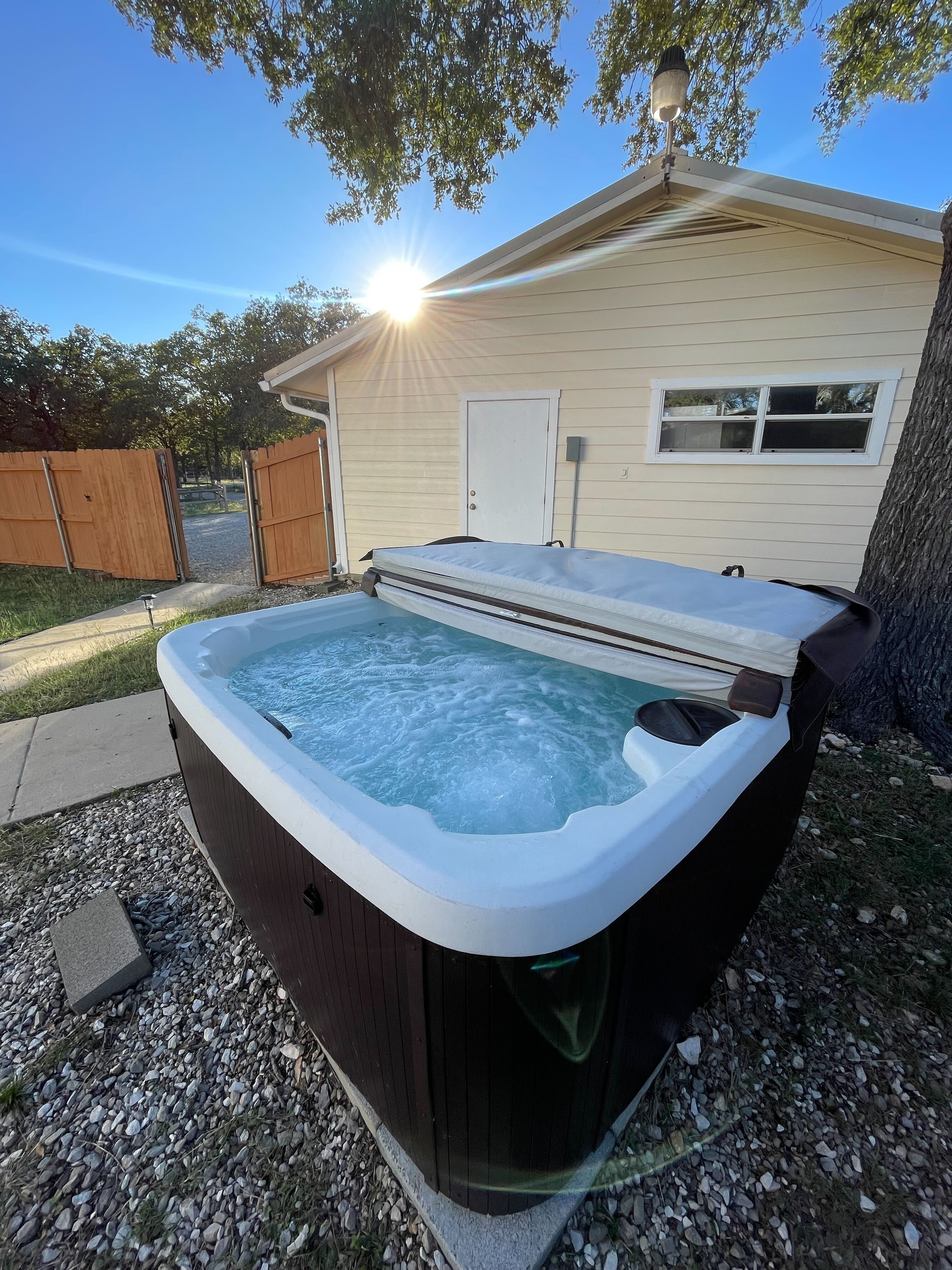 Unwind in the hot tub.