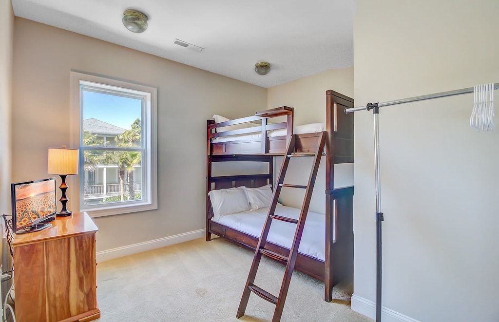 Bedroom 5 features a bunk bed but is only accessible through bedroom 1.