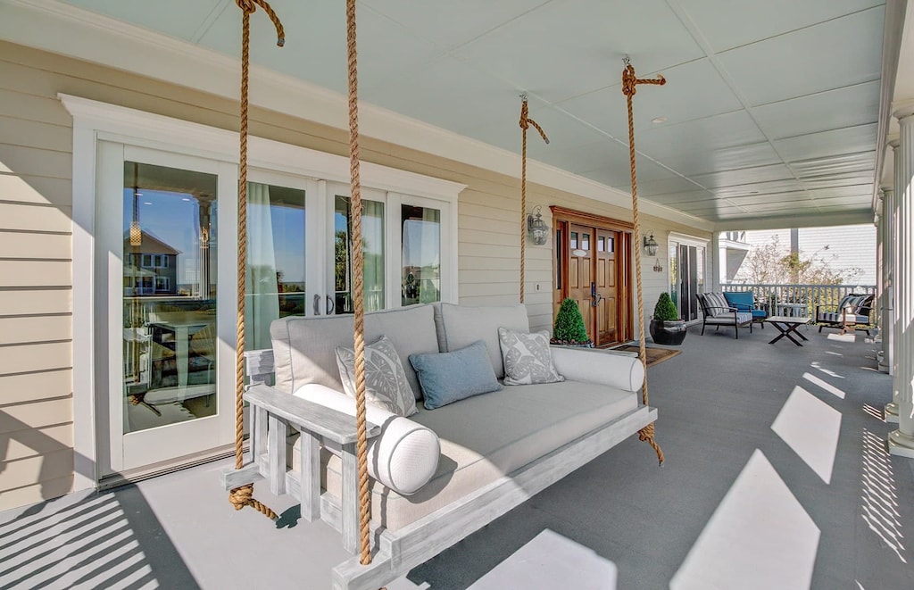 Front porch swing.
