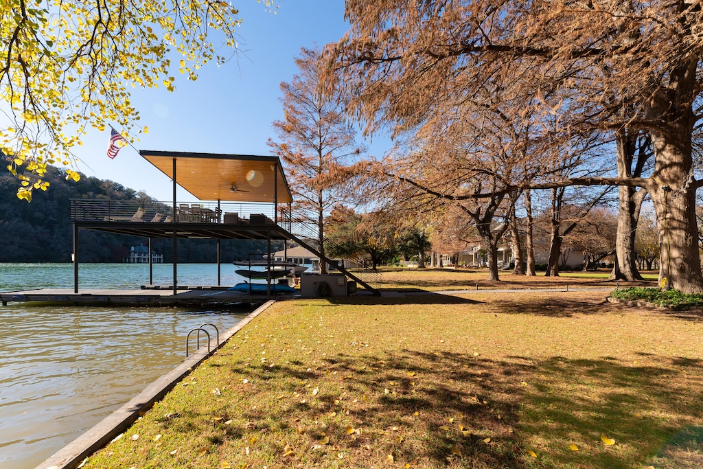 Two Story Dock - Walker Luxury Vacation Rentals