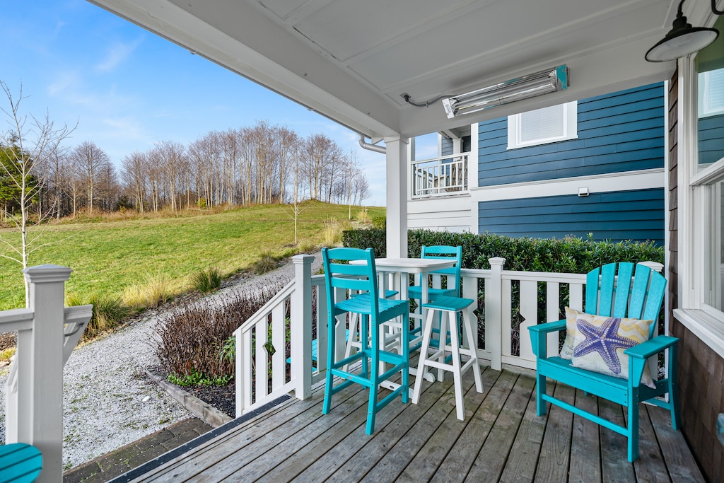 Overhead heaters offer year-round comfort