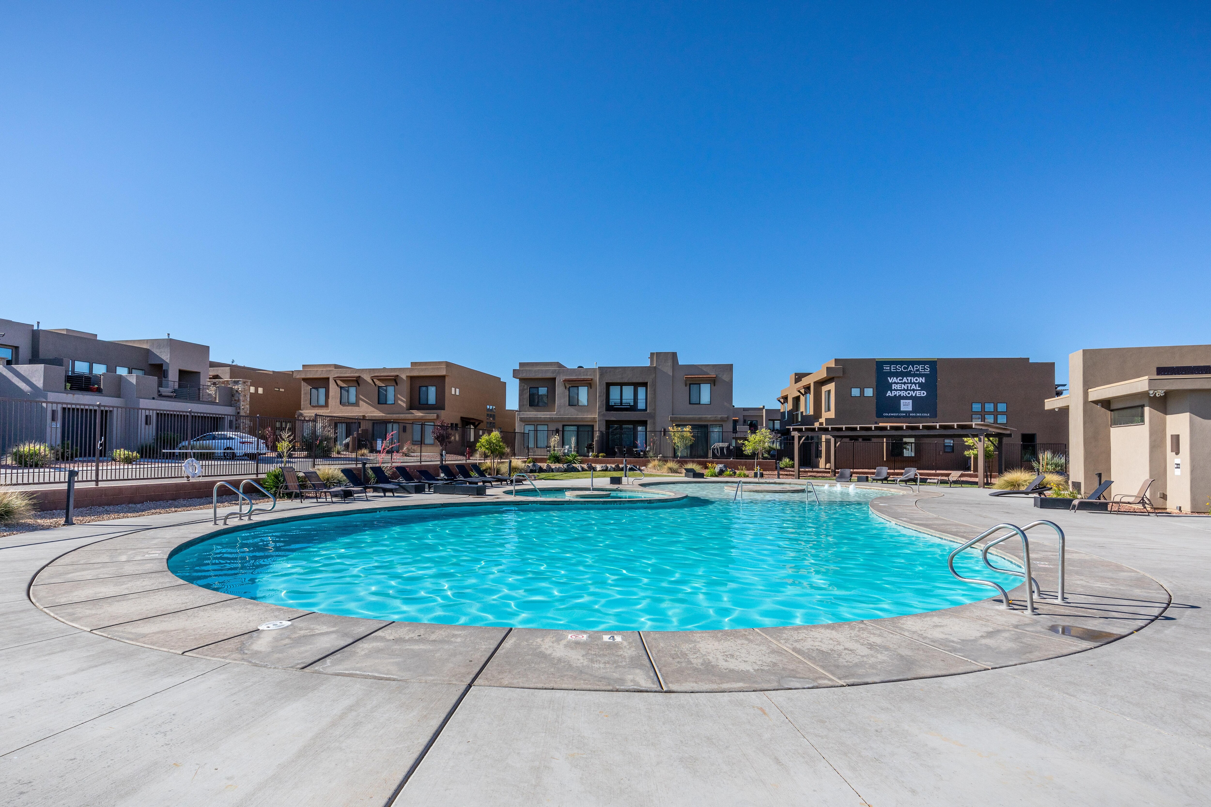 The pool and hot tub for amenity 1 are heated year-round and guests receive complimentary access when staying in our rental units.