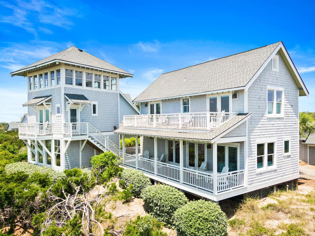 MAIN HOUSE AND TOWER AT TOP OF DUNE RIDGE