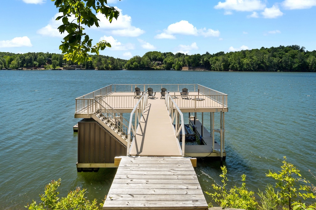 Take advantage of the large private dock within walking distance of the home.