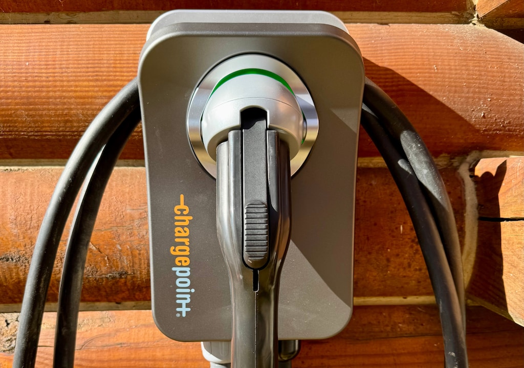 This cabin offers a level 2 EV charger for guests.