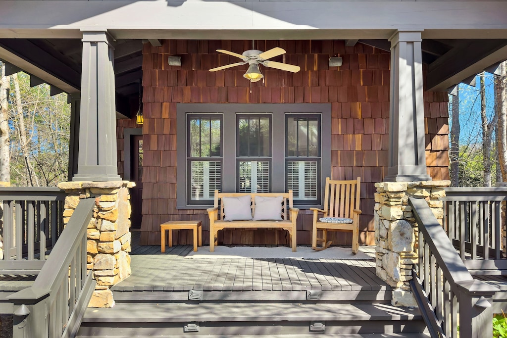 Inviting covered front porch.