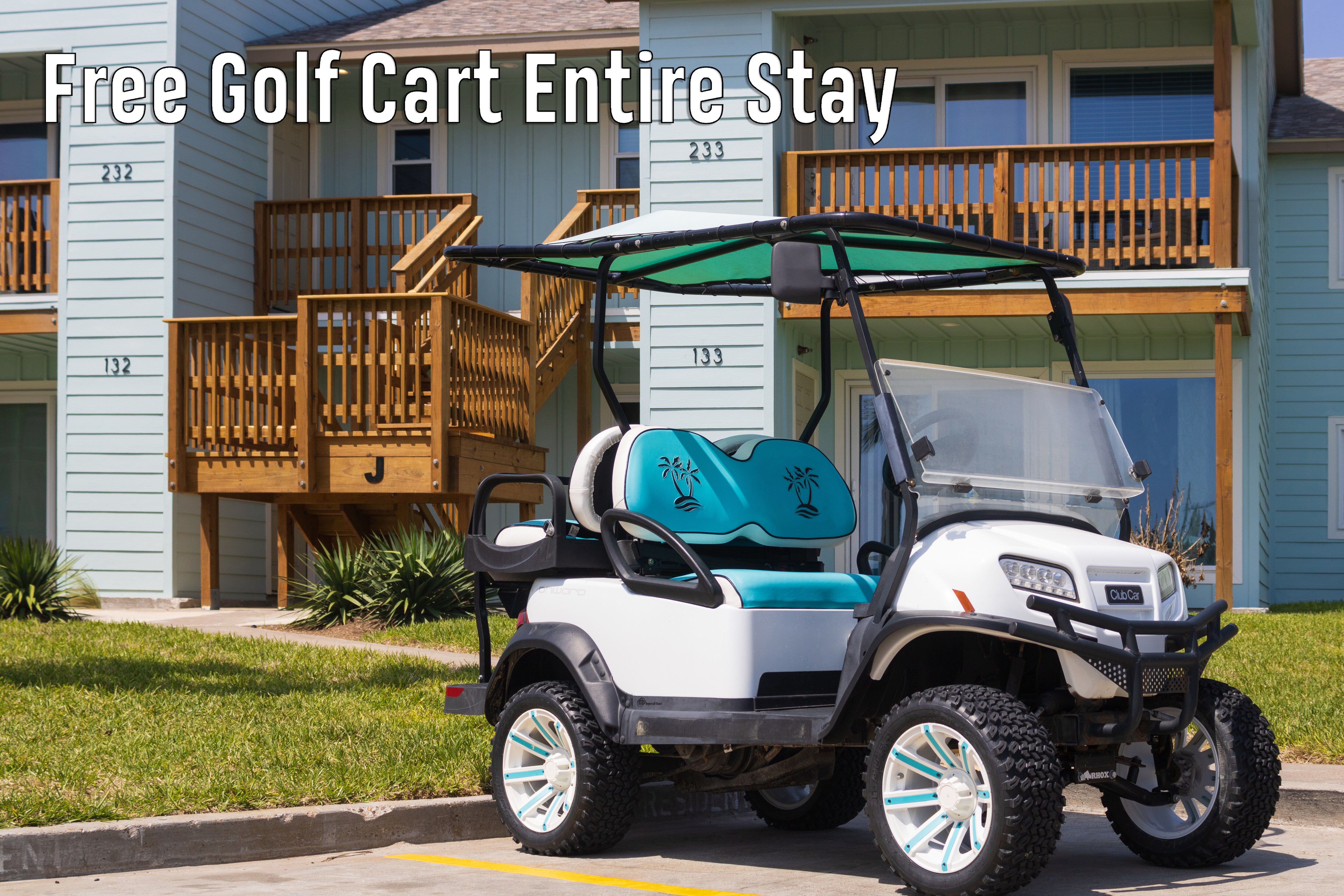 4 Seater Golf Cart Included in Stay!