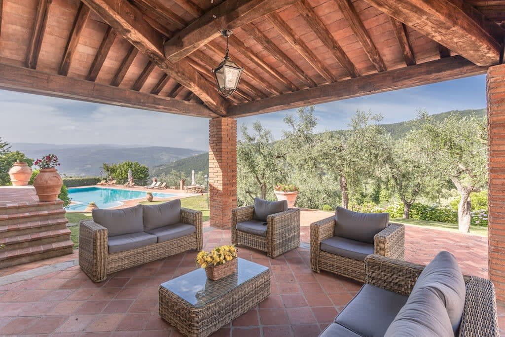 Private terrace with outdoor sofas