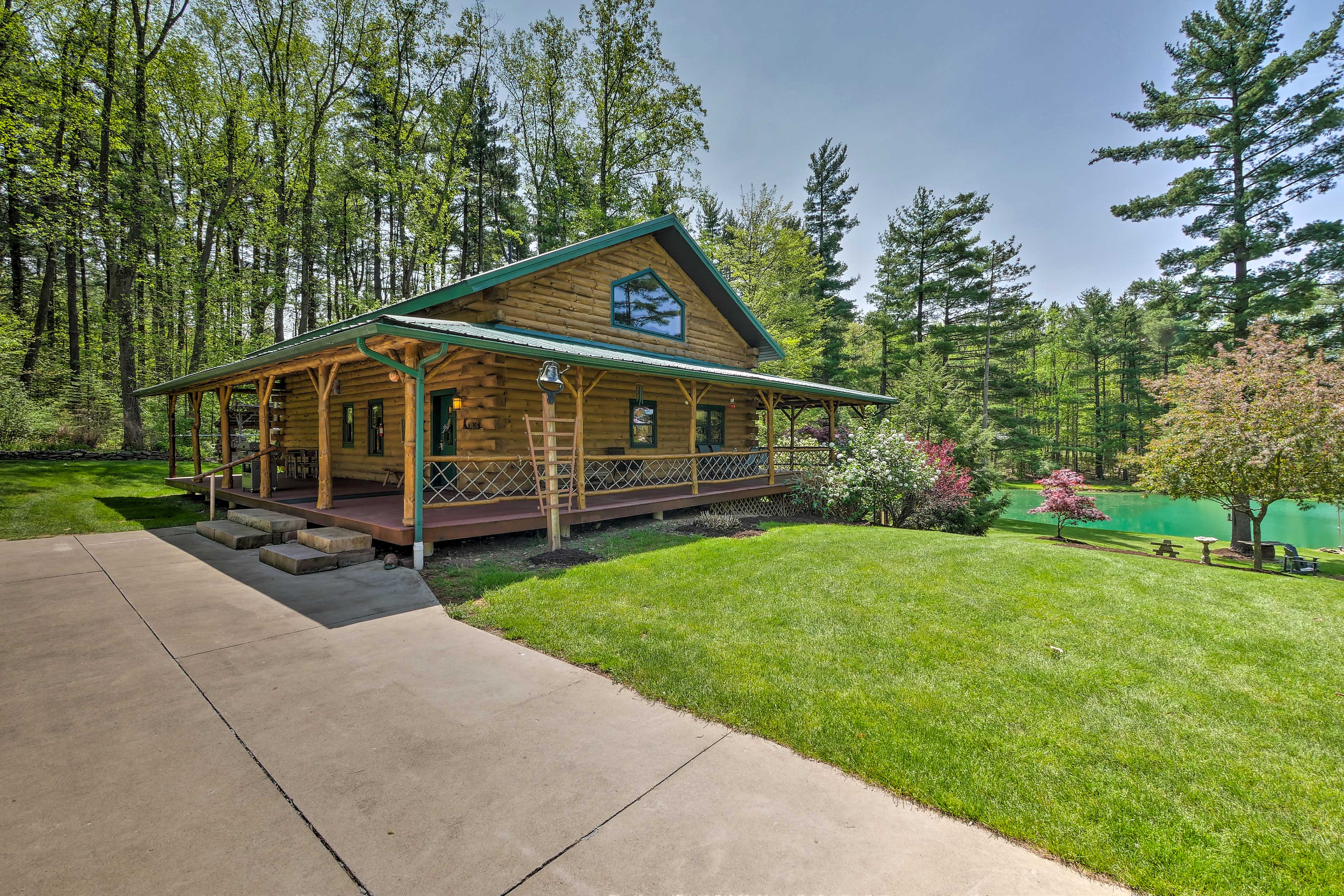 'The Red Pine Cabin' w/ Private Pond & Dock!