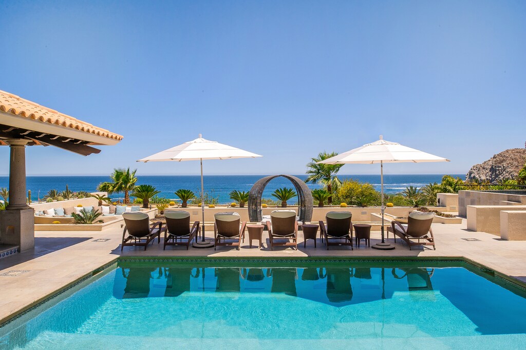 Poolside with ocean views