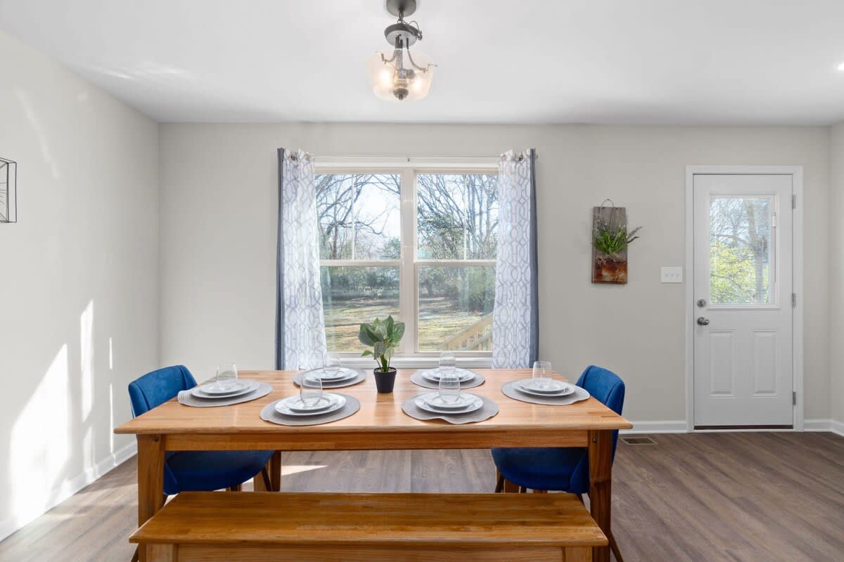 Share meals in this cozy dining area