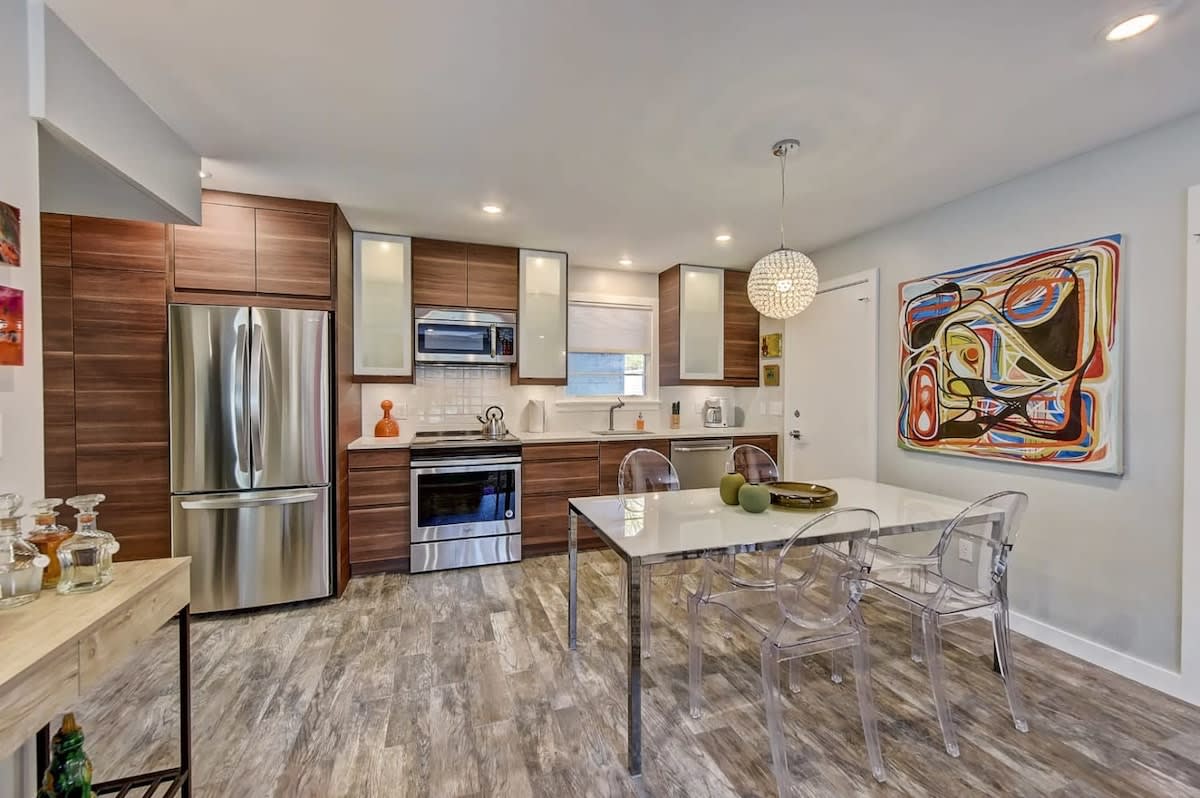 All Stainless steel appliances in our modern kitchen