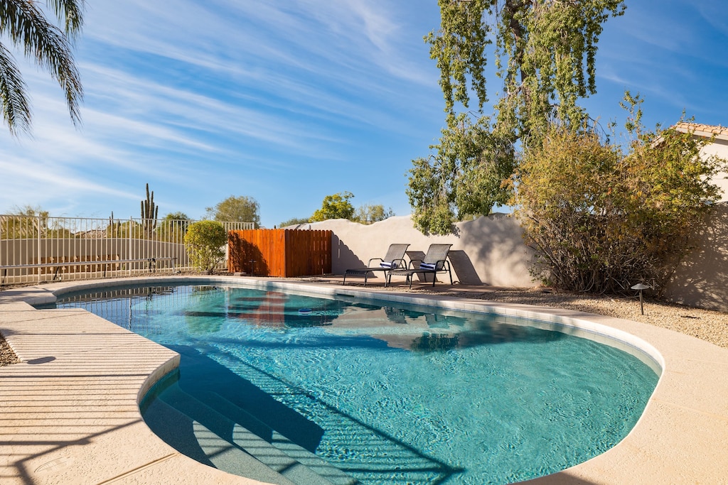 Dive into luxury at our exquisite pool oasis.