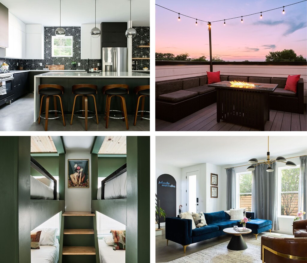 Experience double the comfort and style in our two thoughtfully designed homes, just steps apart, each with its own rooftop patio.