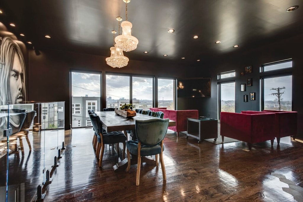 Experience the magic of this bright living and dining space, where stunning windows welcome the city into your living room!