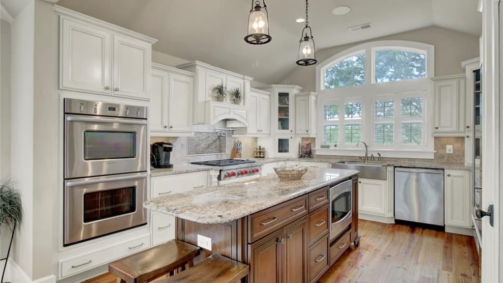 Huge gourmet kitchen.