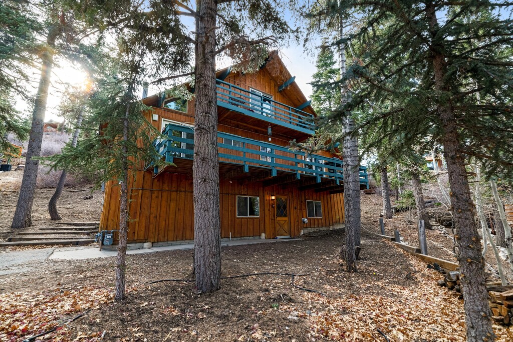 Nestles in the trees