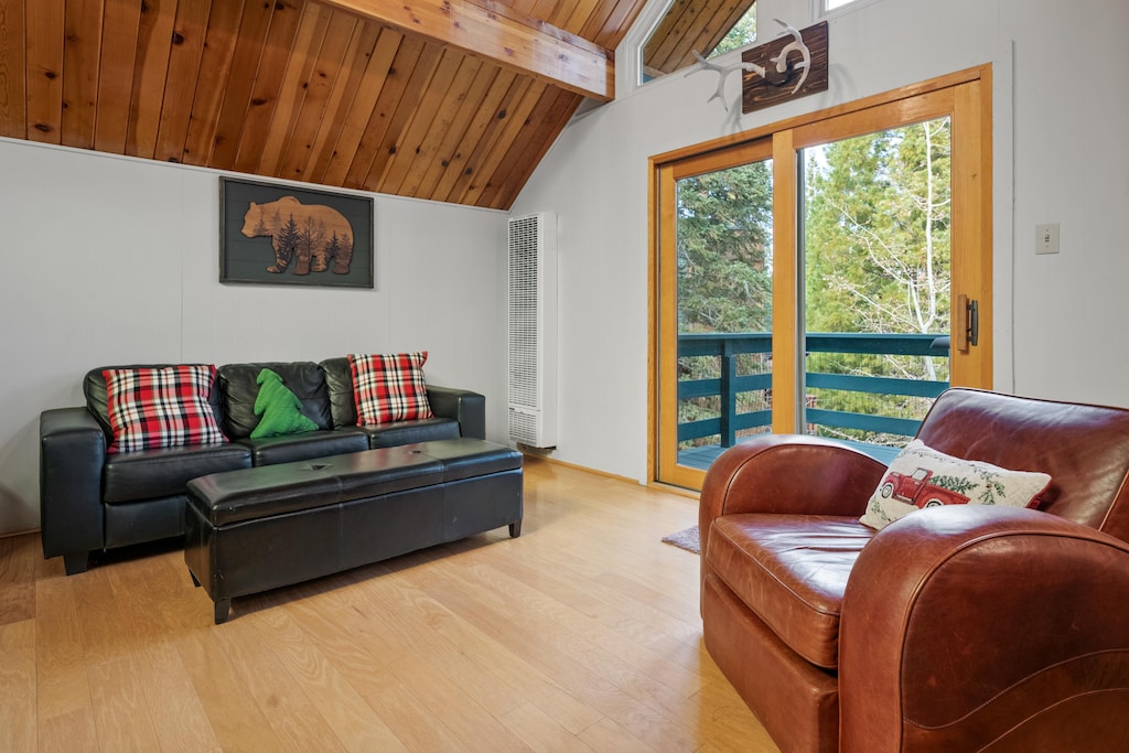 Living room area on main floor near kitchen.