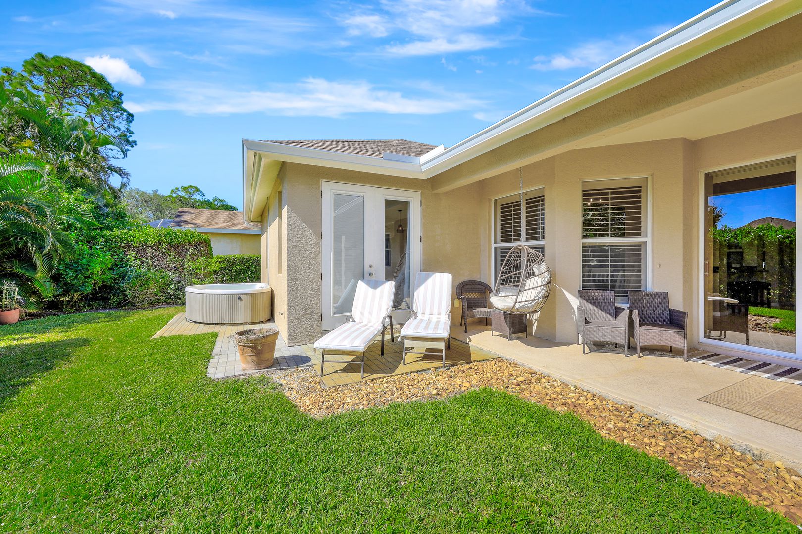 Private Yard | numerous lounge chairs to unwind and soak up the Florida sun