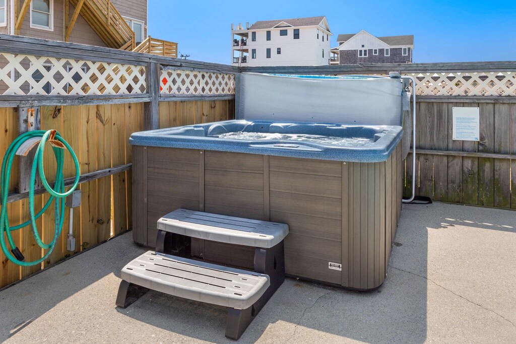 Take a break in the Private Pool and bubbly Hot Tub out back!