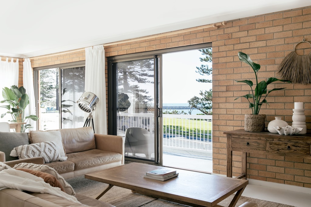 Upstairs living with ocean views