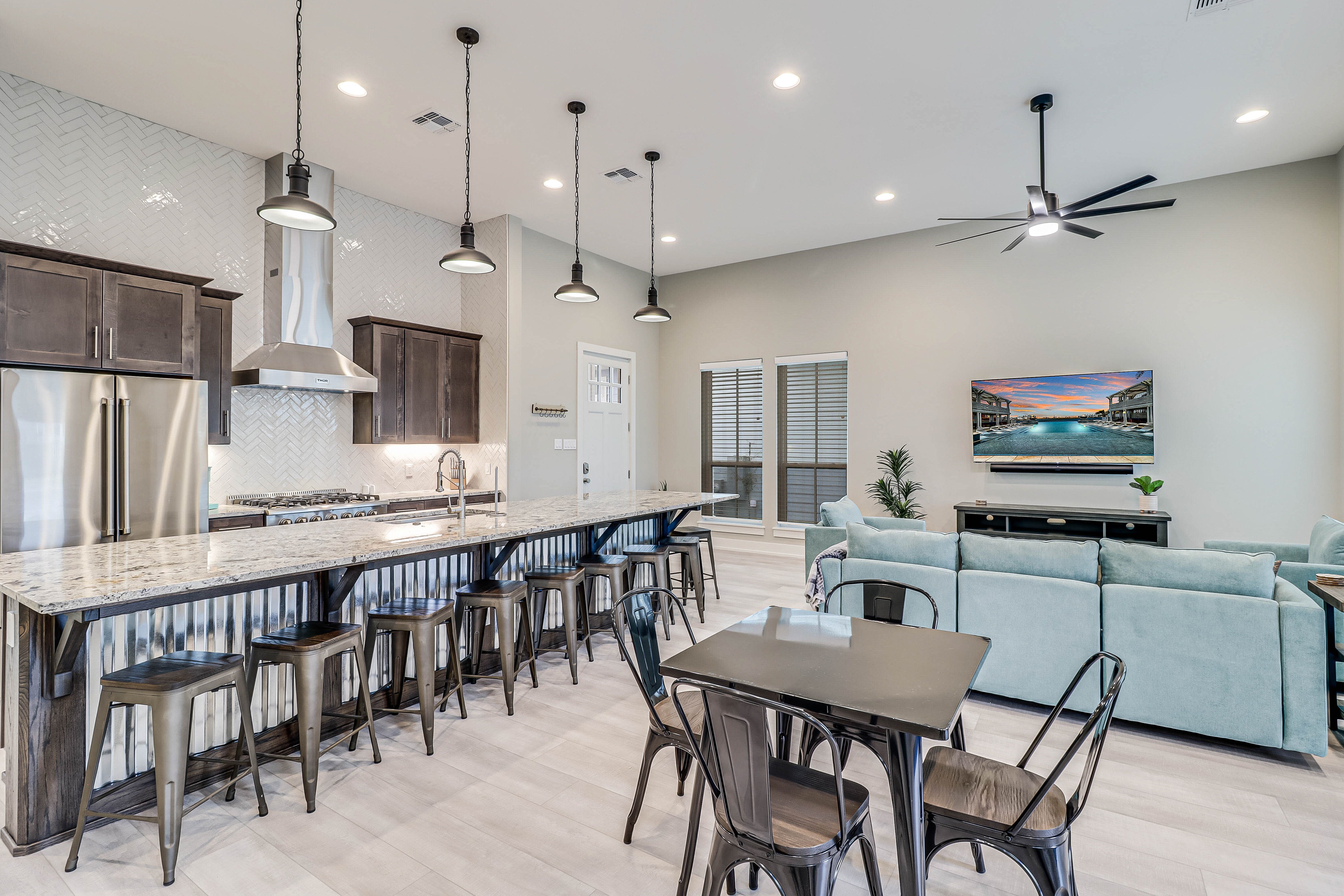 Kitchen and Living Area, 1st Floor. 