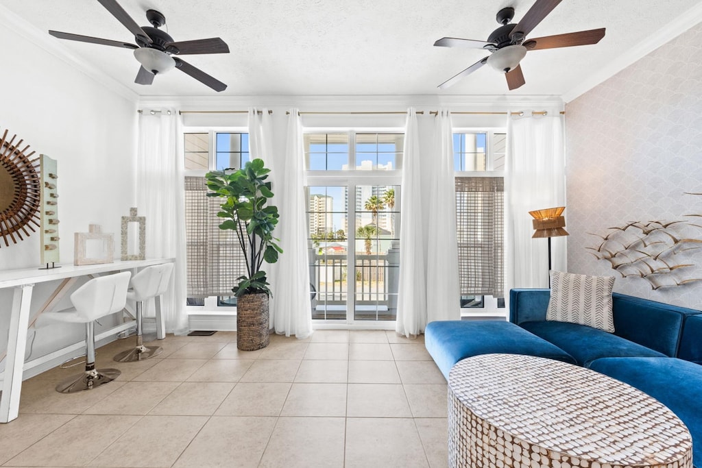 Living Area with Balcony