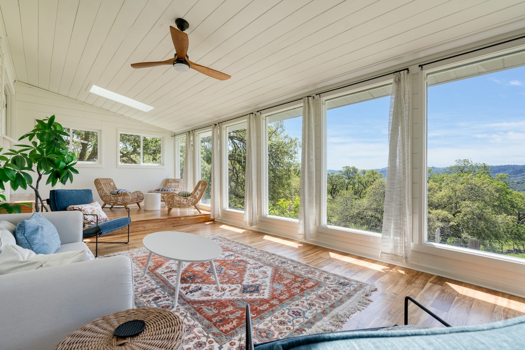 Sun room provides an additional living space.