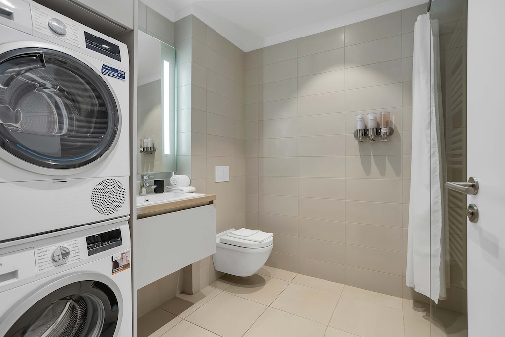Bathroom with laundry