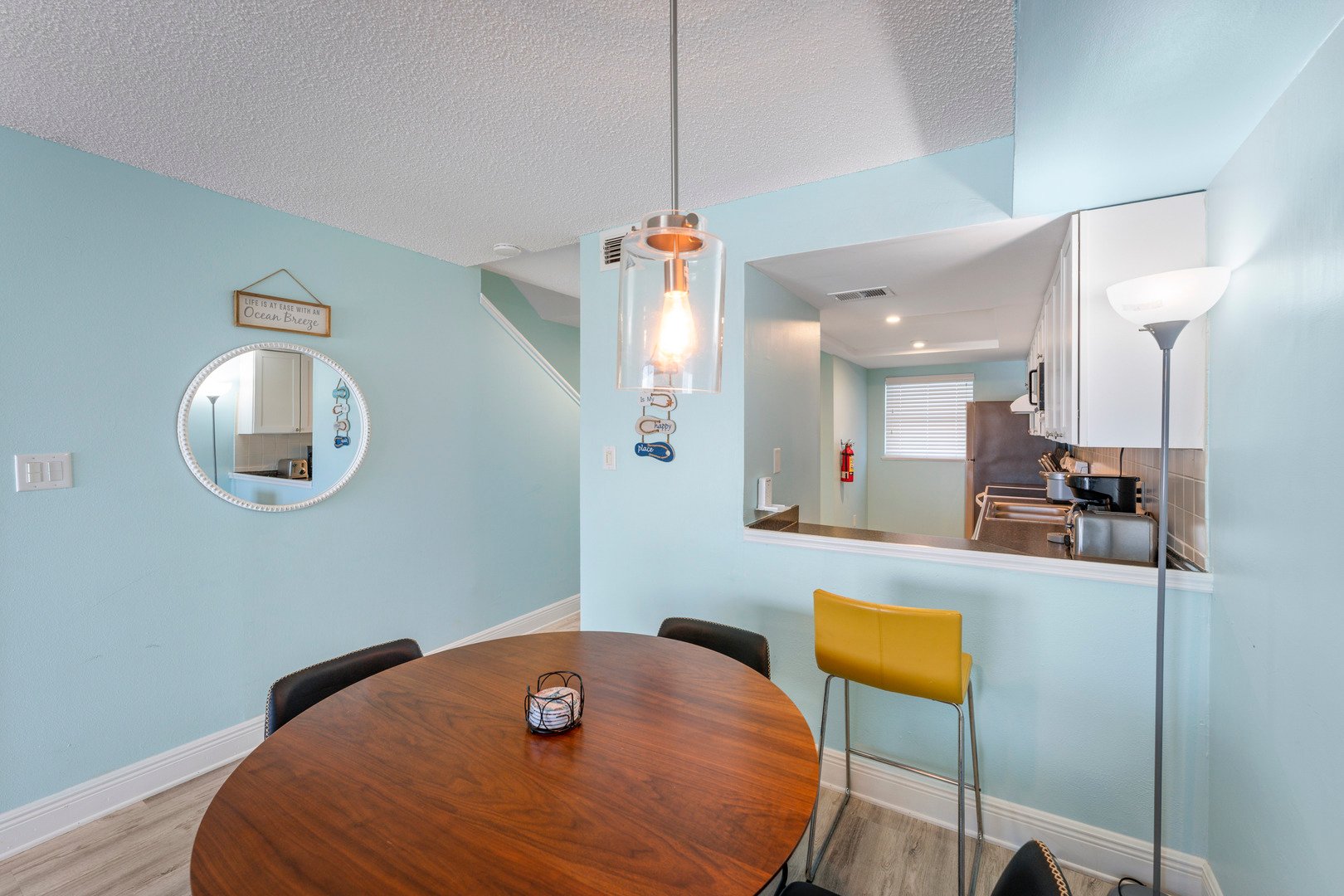 Dining area and kitchen.