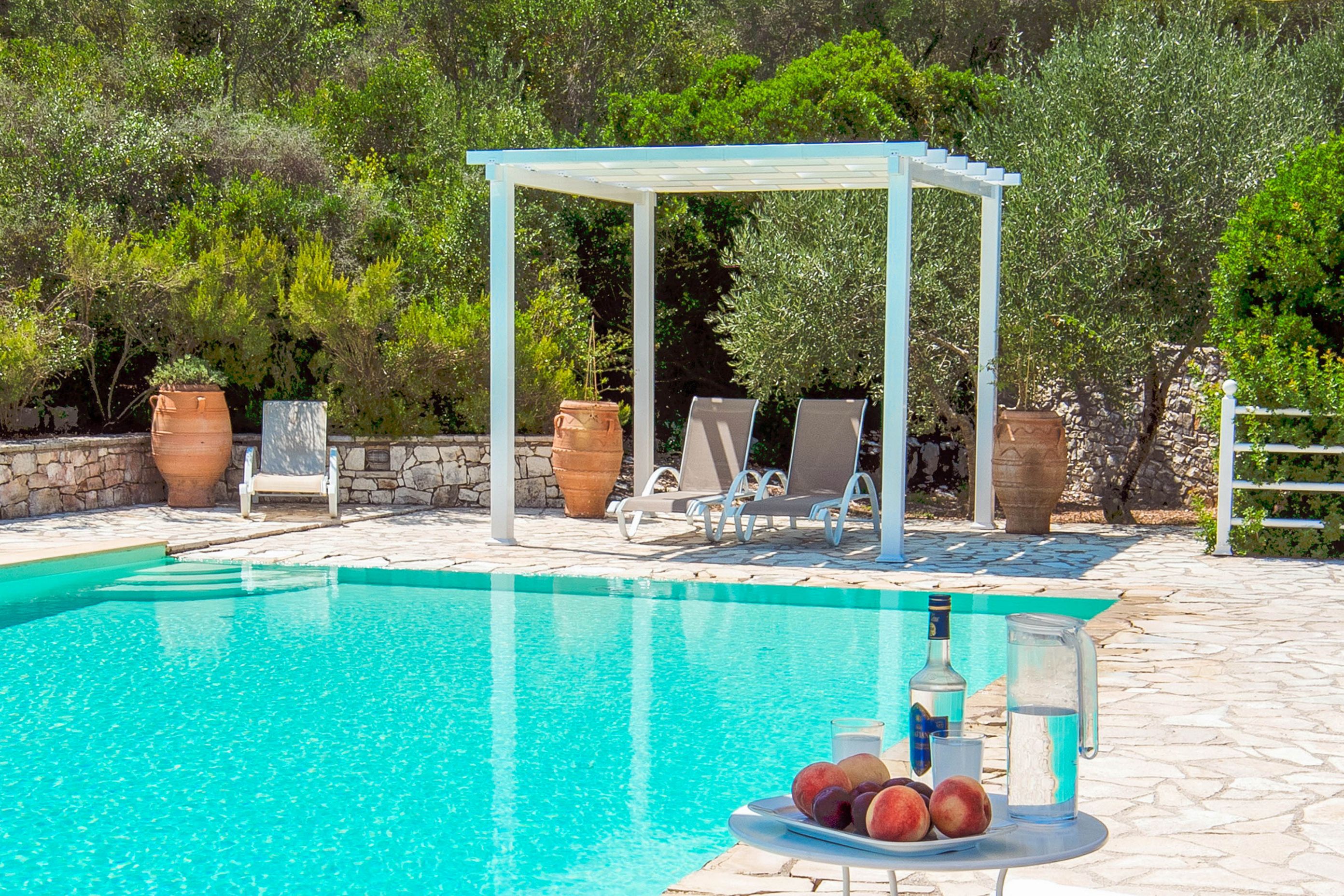 Petros' large pool invites relaxation