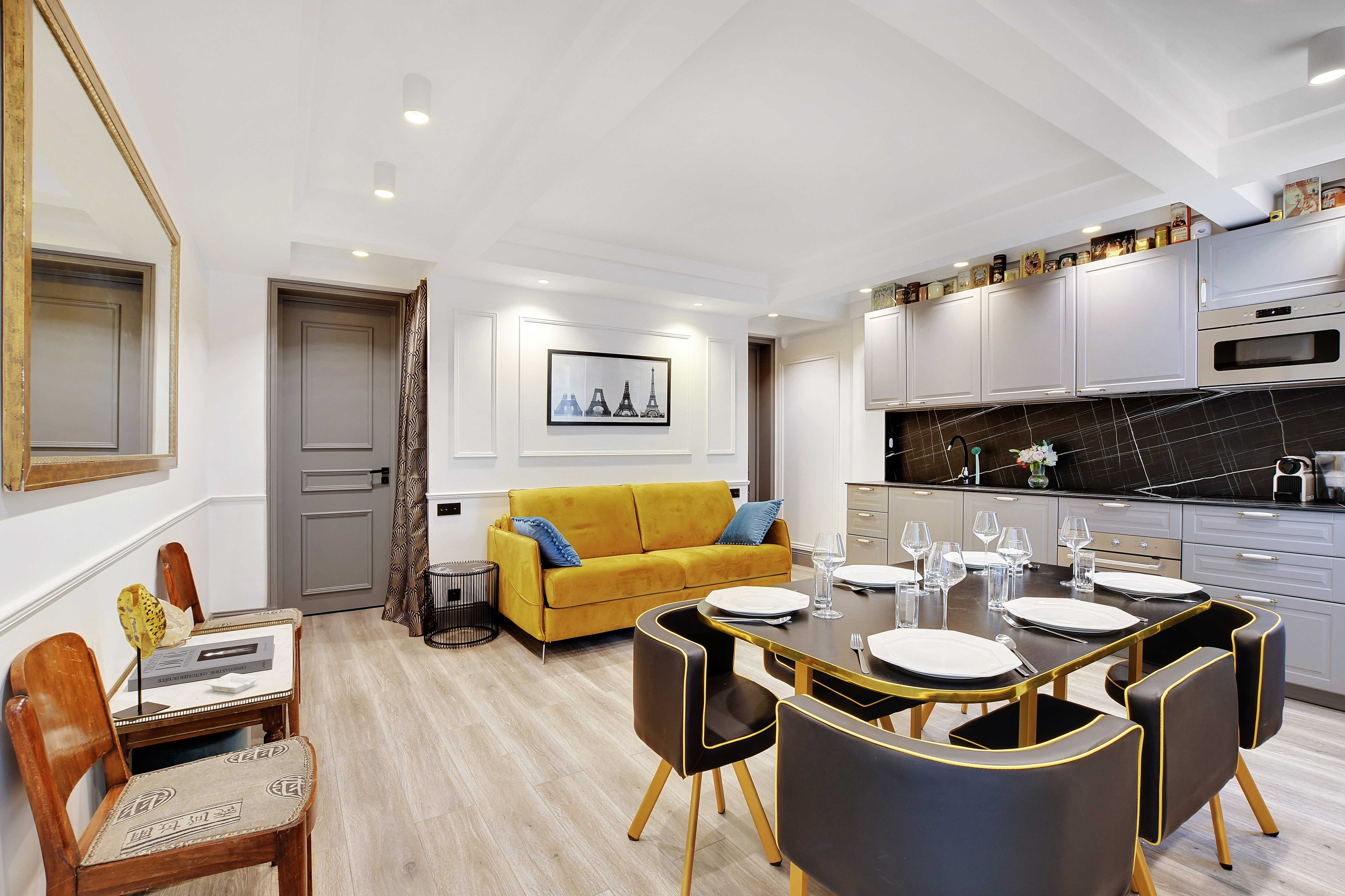 Property Image 1 - Parisian Elegance: 1BR Just Steps from Galeries Lafayette