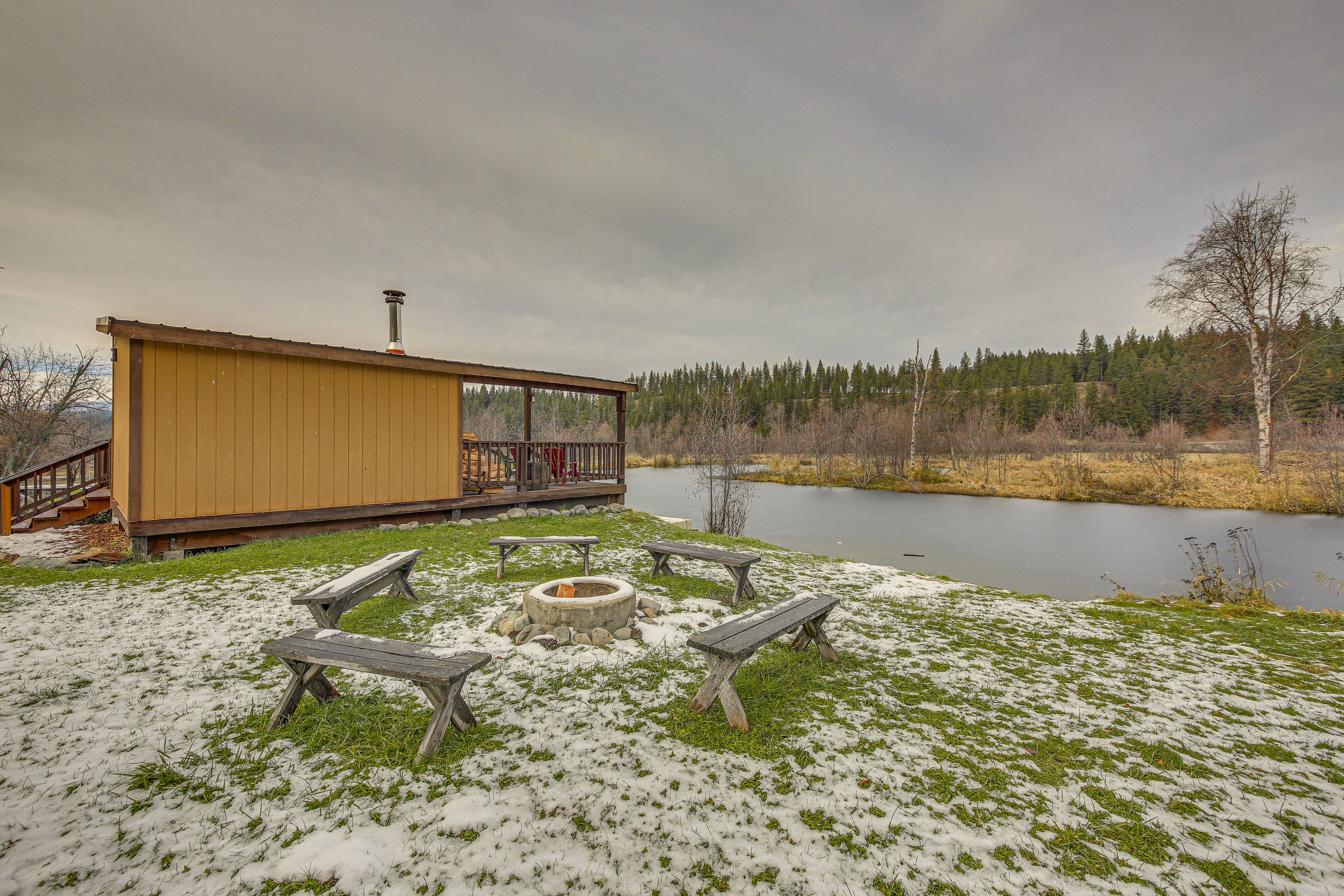 Property Image 2 - Bonners Ferry Cabin w/ Wraparound Deck & Views!