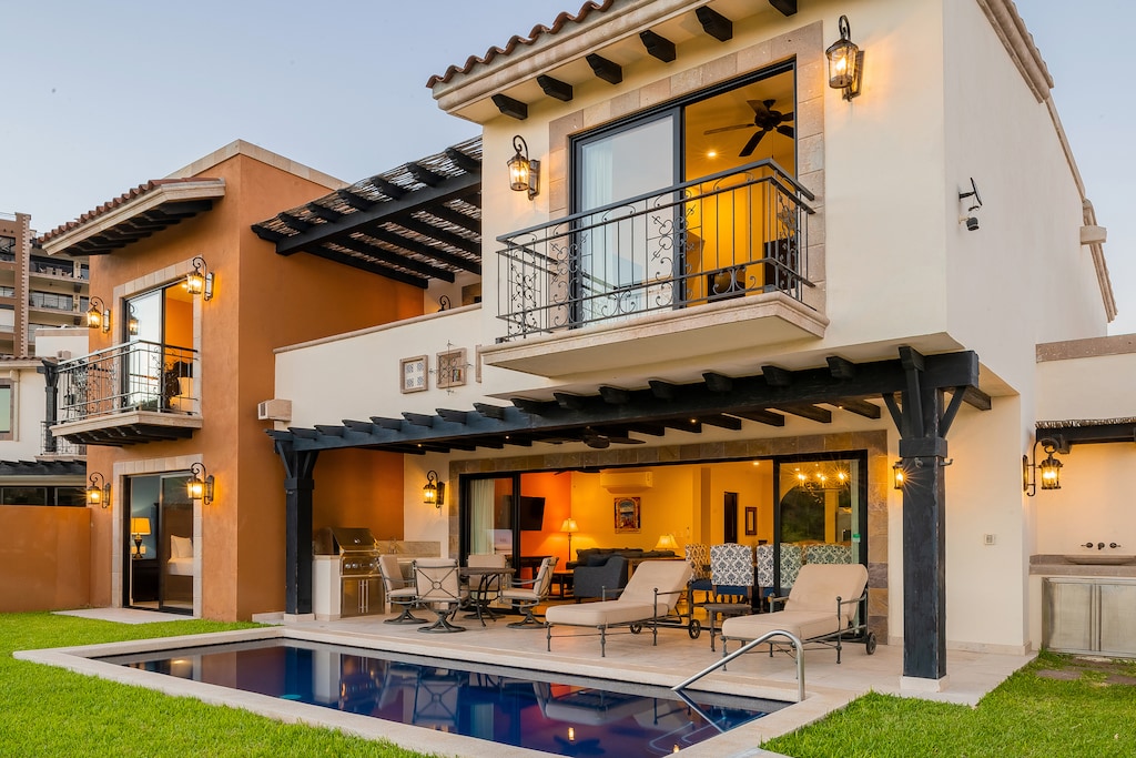 Poolside view of villa-3