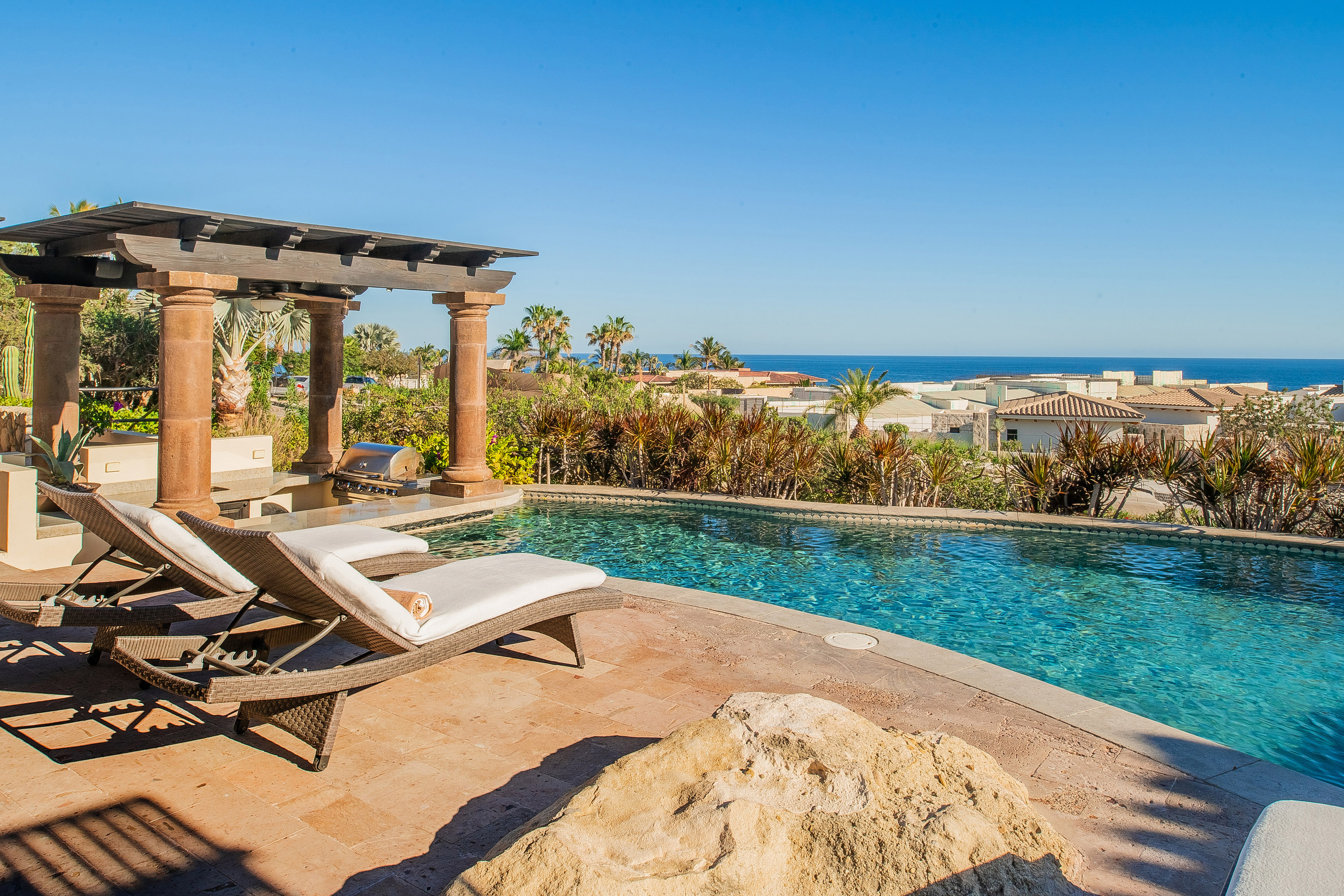 Pool terrace with Sea of Cortez views