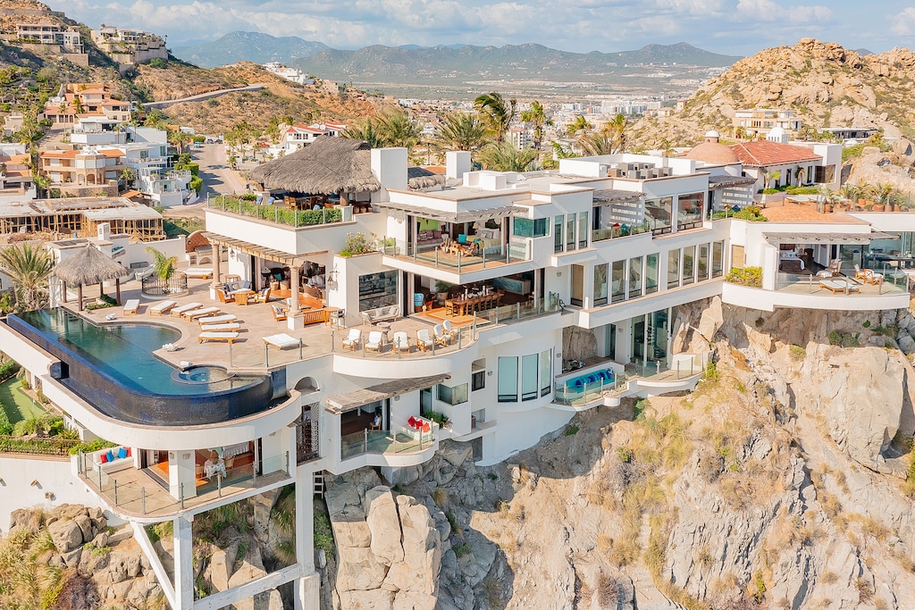 Aerial view of villa