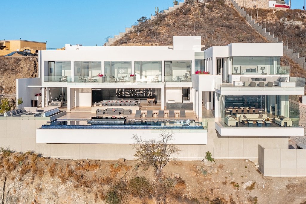 Bird's eye view of villa