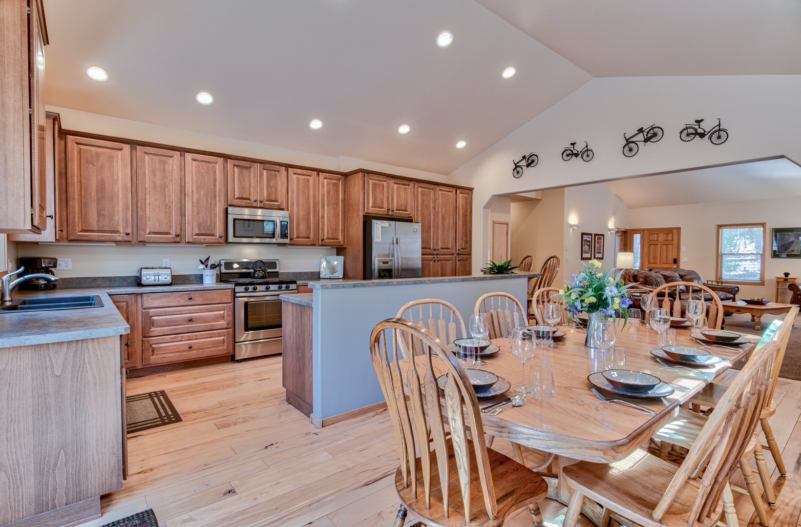 Kitchen with Stainless Steel Appliances-Open concept to Dining Room