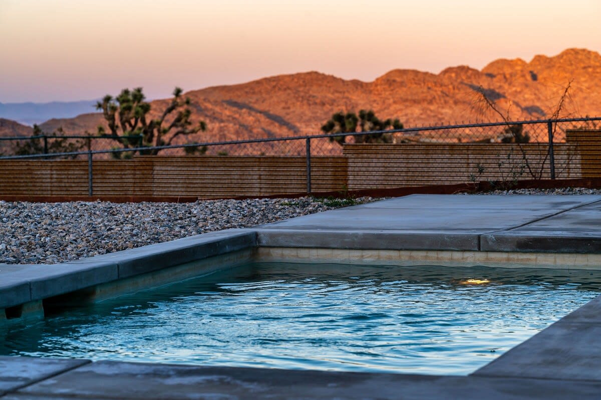 A pool with a view.